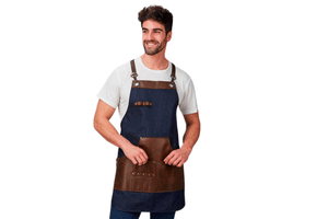 delantal tipo denim o vaquero