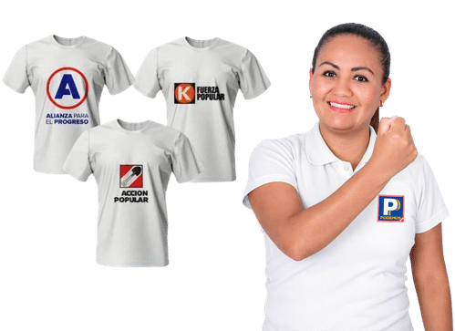 Personalización de polos para campaña electoral