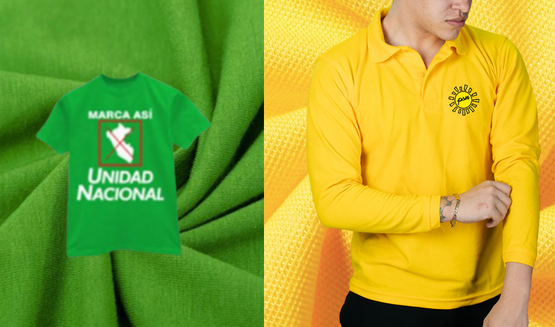 Telas recomendadas para polos de campana politica