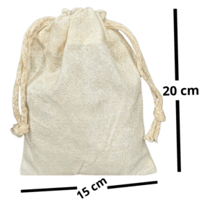 Bolsa de Tocuyo con Pita Ajustable 15x20 cm