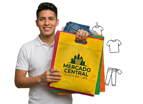 Bolsa notex con asa troquel para tienda de ropa